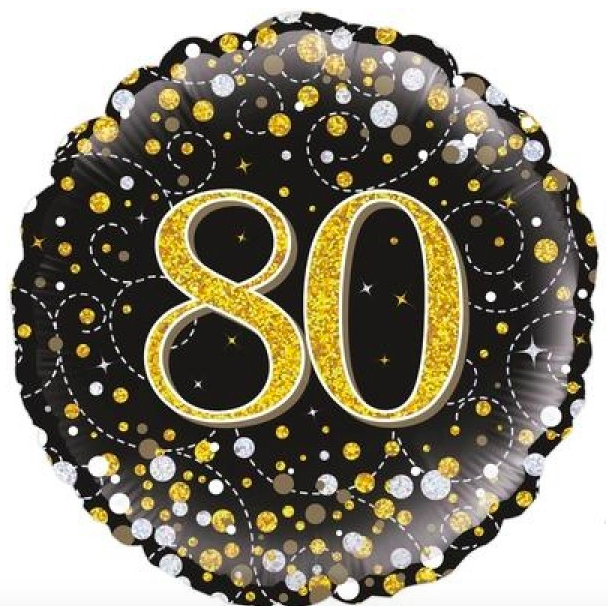 80 jaar confetti goud zilver WOWballonnen