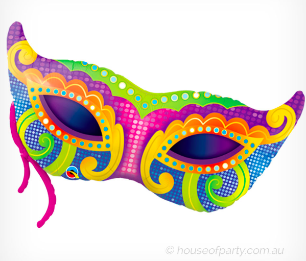 Doe een poging Hesje Intiem Carnaval: xl folie ballon masker – WOWballonnen